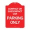 Signmission Compact or Subcompact Car Parking Only, Red & White Aluminum Sign, 18" x 24", RW-1824-24245 A-DES-RW-1824-24245 - alternate 1